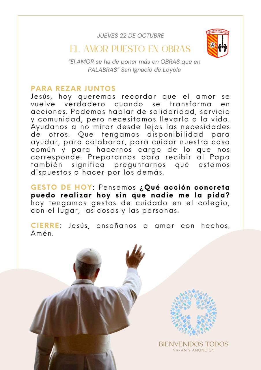 Nos preparamos para recibir al Papa